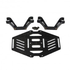 Glass Carbon Fiber Board D8 Dual Battery Mounting Plate for Multicopter FPV Photography