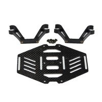 Glass Carbon Fiber Board D10 Dual Battery Mounting Plate for Multicopter FPV Photography