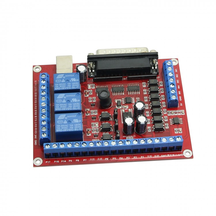 DIY CNC 6 Axis MACH3 Engraving Machine Interface Breakout Board USB PWM LN18 