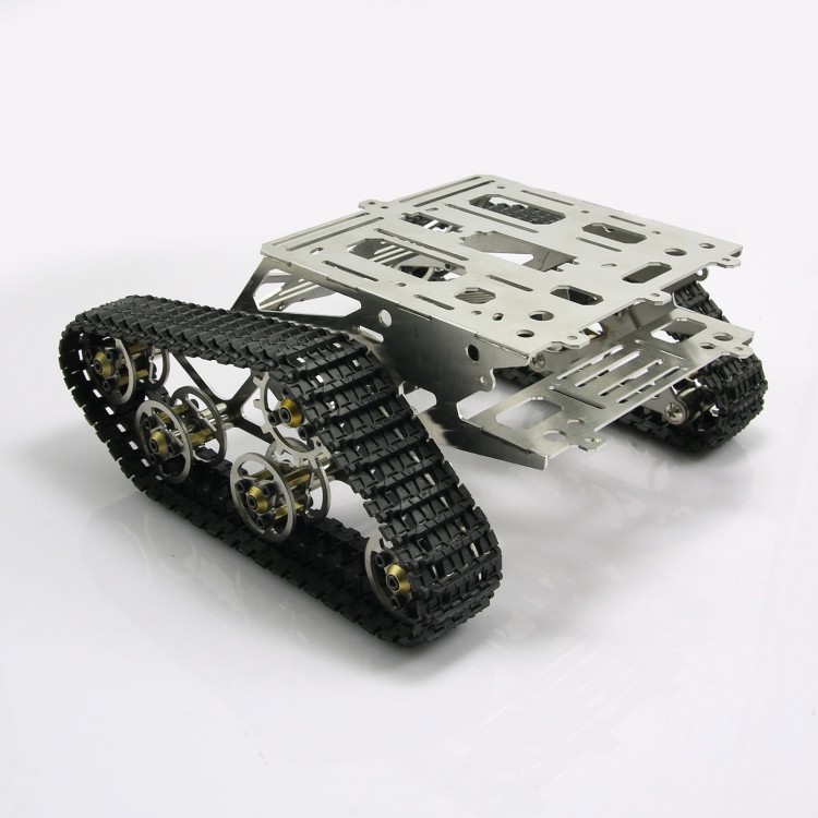 Metal Robot Chassis Track Arduino Tank Chassis Wali w/ Motor Stainless ...