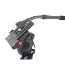 Pro JY0506 video DSLR Camcorder Fluid Tripod Head Drag slider rail max 8KG load
