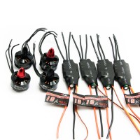 4PCS EMAX Simonk 12A ESC + 4PCS EMAX MT1806 KV2280 Brushless Motor (2pcs CW+2pcs CCW) for Multicopter FPV Photography   