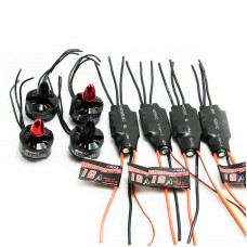 4PCS EMAX Simonk 12A ESC + 4PCS EMAX MT1806 KV2280 Brushless Motor (2pcs CW+2pcs CCW) for Multicopter FPV Photography   