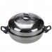 Stainless Steel Pot for Steaming Food Vegetable Basin Flour Mising Basin 4 Pieces Combo for Cooking Food