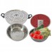 Stainless Steel Pot for Steaming Food Vegetable Basin Flour Mising Basin 4 Pieces Combo for Cooking Food