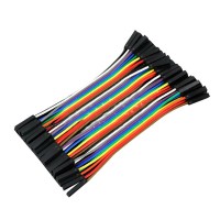 40PCS Dupont Wire 10cm Cables Line Jumper 1p-1p pin Connector Female to Female
