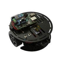 AS-2WD Aluminum Alloy Car Platform Arduino Servo Black for Smart Car Competition