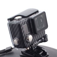 Carbon Fiber Pattern Vinyl Decal Sticker Protective for GoPro Hero4 / Hero3+ 