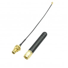 2.4G SMA WIFI Wireless Module Antenna 5cm + IPX to SMA Female RP-SMA WIFI 1.13 Jumper Wire