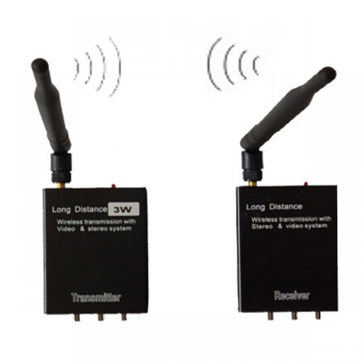 2.4GHz 2W 8CH AV Wireless Transmission Transmitter + Receiver Long