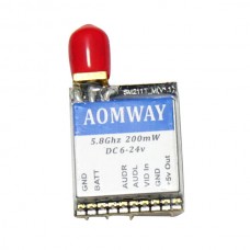 AOMWAY FPV 5.8Ghz 200mW 32CH Wireless AV Transmitter Module FPV TX