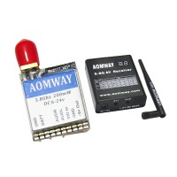 AOMWAY FPV 5.8Ghz 200mW 32CH Wireless AV Transmitter + Receiver FPV Data TX RX
