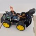 WiFi Smart Robot Car Chassis Kits & 9G Video Servo Gimbal & Infrared Avoding Obstacle Module & Ultrasonic Module & Infrared TX Module for Competition
