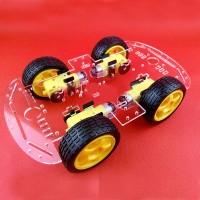 Smart Car Chassis Kits 4WD Strong Magnetic Motor w/ Coded Disc Single Layer