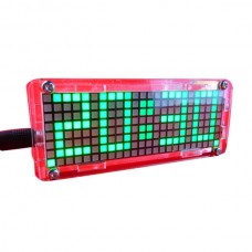 Dot Array LED Electronic Clock Kits Singlechip Digital Clock Green Blue Red White