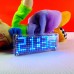 Dot Array LED Electronic Clock Kits Singlechip Digital Clock Green Blue Red White