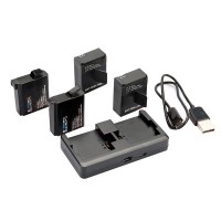 Dual Battery Charger Portable Current Protection for Gopro hero4 hero3+ hero3