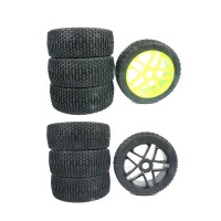 4PCS 1:8 Racing Car Cross Country Wheel Nylon Soft Durable HPI T8E 811 Large Nail Tire