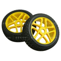 4PCS 1:8 Racing Car Cross Country Wheel Nylon Soft Durable Not Assembled T Texture