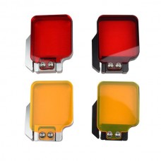 Red/ Orange Silver/ Black Frame Diving Filter for Gopro hero4/3+/3 SJ4000 Sport Camera Underwater Photography