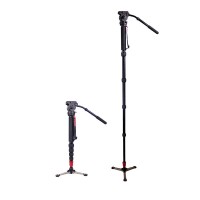 JY0506 561BHDV-1 Hydraulic Pressure Gimbal Aluminum Monopod for DSLR DV Photography