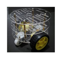 RT-4 Smart Car Three Layers Chassis Robotic Mini Car Avoding Obstacle Tracking w/ Coded Disc