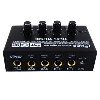 One In Four Out Converter Headphone Amplifier PC Audio Amp Earphone Monitoring