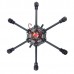 600MM GF-HF600 Carbon Fiber Mini Hexacopter I Shape Umbrella Folding w/ Landing Gear for FPV Photography