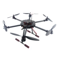 700MM GF-HF700 Carbon Fiber Mini Hexacopter I Shape Umbrella Folding w/ Landing Gear for FPV Photography