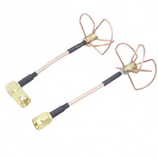 5.8G Three Clover Transmitting TX Antenna L Shape RP-SMA for Multicopter FPV Photography