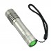 006T6 Grey Mini Flashlight Torch Zoom Flat Head Use Battery for Hiking Camping Fishing Outdoor Sports 