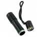 006T6 Black Mini Flashlight Torch Zoom Flat Head Use Battery for Hiking Camping Fishing Outdoor Sports 