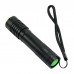 006T6 Black Mini Flashlight Torch Zoom Flat Head Use Battery for Hiking Camping Fishing Outdoor Sports 