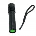 006T6 Black Mini Flashlight Torch Zoom Flat Head Use Battery for Hiking Camping Fishing Outdoor Sports 