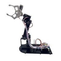 5DOF Mechanical Arm Metal Structure Holder Kits w/ Metal Servo Horn for Robot Teaching Platform