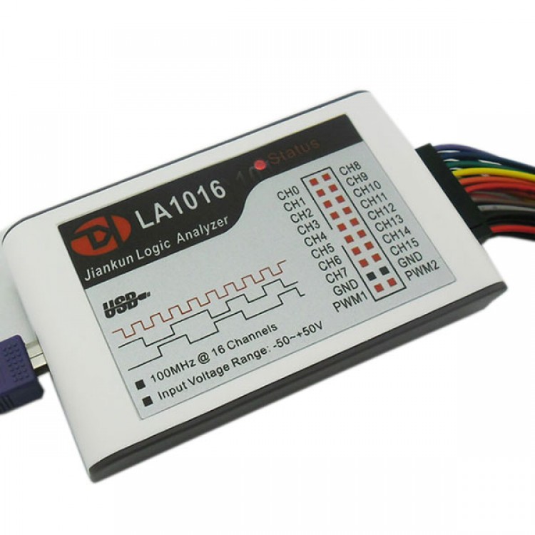 LA5016 USB Logic Analyzer 16CH 500M Sampling 5G Sample Depth PWM Output