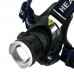 XQ58 T6 Side Switch Light Zoom High Power Headlamp for Hiking Camping Fishing Outdoor Sports