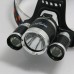 RJ3000 1xT6+XPE Three LED Light High Power Headlamp for Hiking Camping Fishing Outdoor Sports