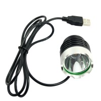 USB T6 Yellow Light High Power Bicycle Lamp for Hiking Camping Fishing Outdoor Sports Black 