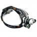 Boruit 3000 Lumen Headlamp CREE XML T6*3 RJ3000 White+Red Headlight 4Mode Rechargable Head Lamp