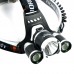 Boruit 3000 Lumen Headlamp CREE XML T6*3 RJ3000 White+Red Headlight 4Mode Rechargable Head Lamp