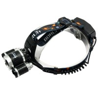 RJ5000 2400 Lumens T6+XPE Head Lamp White+Purple High Power LED Headlamp For Camping Hunting