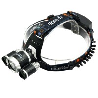 RJ5000 2400 Lumens T6+XPE Head Lamp White+Green High Power LED Headlamp For Camping Hunting