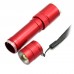 006T6 2017 T6 Red Zoom Mini Flashlight Flashlight Torch Use Battery for Hiking Camping Outdoor Sports 