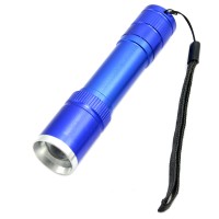 006T6 2017 T6 Blue Zoom Mini Flashlight Flashlight Torch Use Battery for Hiking Camping Outdoor Sports 