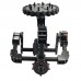 3 Axis DSLR Carbon Fiber Brushless Aerial Gimbal w/ 3pcs Motor for 5d GH3 GH4 Camera PFV Photography