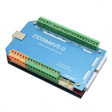DDSM4V5.0 200KHz CNC USBMACH3 Interface Board 4 Axis Control w/ Aluminum Case