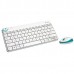 White Logitech MK240 Mini Wireless Keyboard and Mouse Combo With Receiver