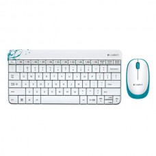 White Logitech MK240 Mini Wireless Keyboard and Mouse Combo With Receiver