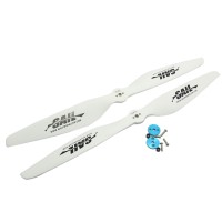 15*5 Sail White Beech Propeller Wood Prop High Effeciency One Pair for Quad Hexa Octa Multicopter